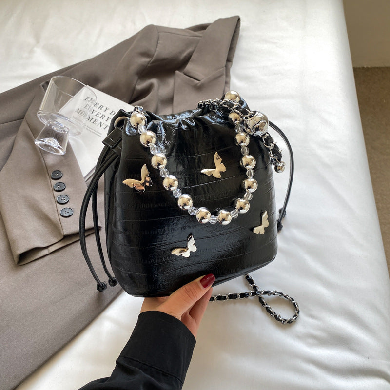 SIXSR 2025 Niche design simple casual versatile shoulder bag women's popular new fashion hand bucket bag messenger bag