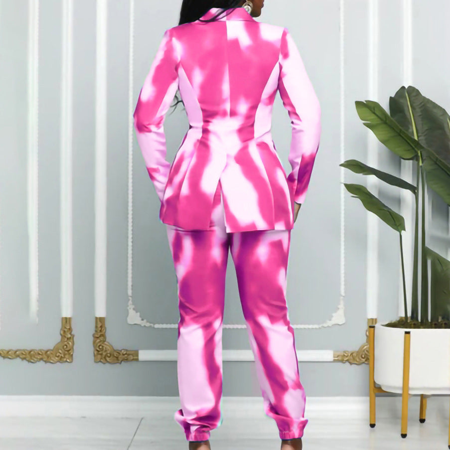 SIXSR D276 2025 casual suit popular summer new fashion commuter printed professional suit suit Popular trade suit