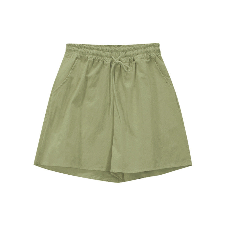 Walking pants casual shorts women's summer new cotton and linen niche loose Korean version summer pajama pants can be worn outside home clothes
