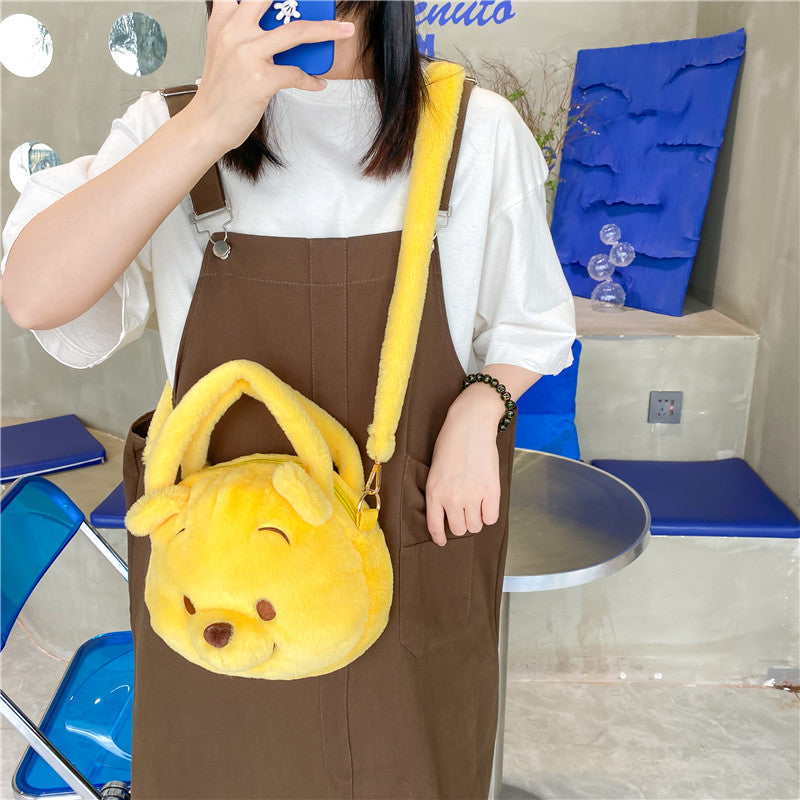 SIXSR 2025 Cartoon cute plush toy bag doll bag women's bag grab machine doll gift shoulder messenger bag
