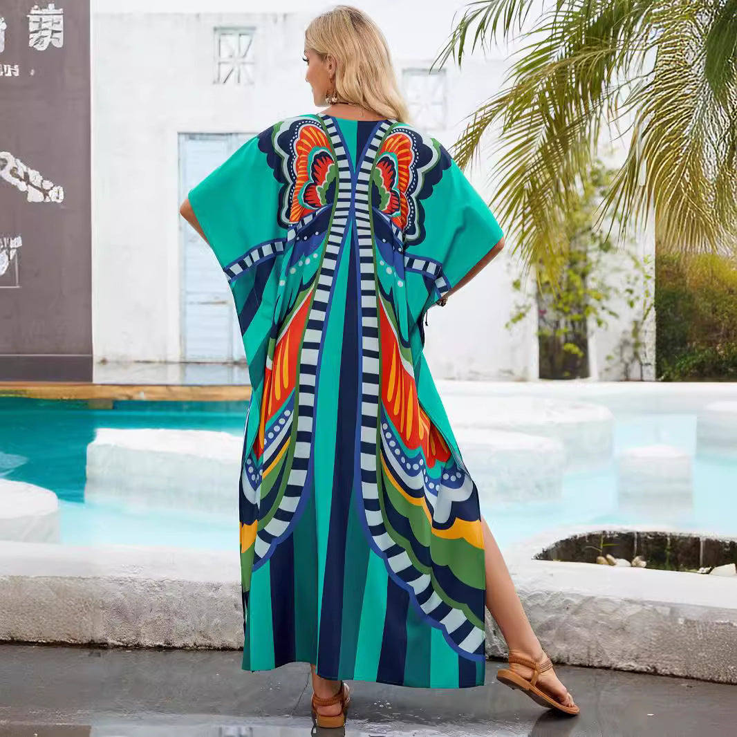 Popular trade women's clothing popular summer middle east robe beach vacation loose dress bikini sunscreen smock