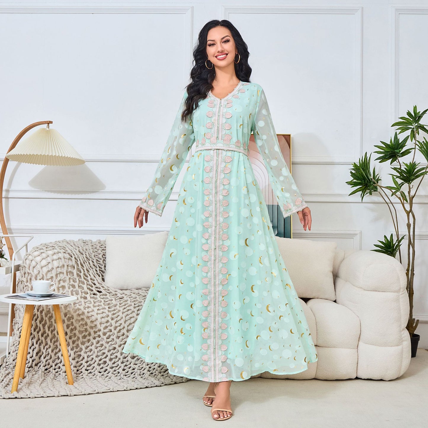 MT135 New new long-sleeved women's clothing, Middle East bronzing Muslim robe, Popularan, n Dubai dress