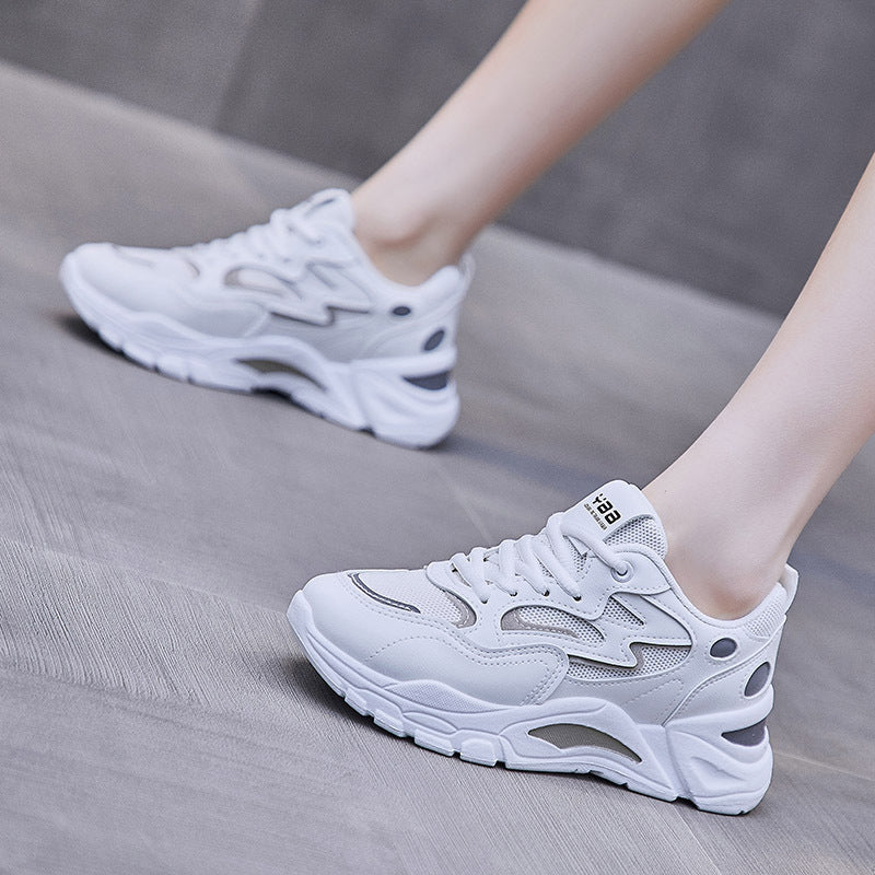 2025 spring new Korean version ins dad shoes female students versatile platform sports shoes female street photography casual 811-1