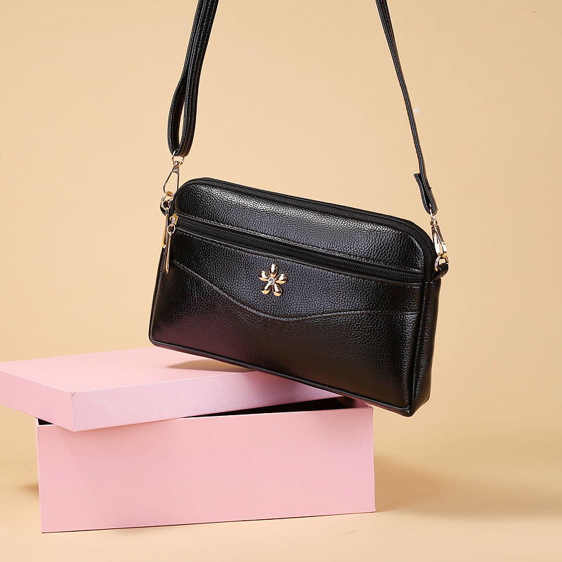 SIXSR 2025Casual Internet celebrity hair new women's messenger bag flower solid color bag women's Korean version change shoulder cross bag