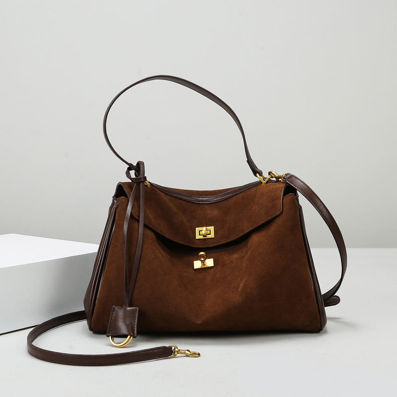 2025 Bag women's popular new rodeo bag large-capacity commuter tote bag B home same handbag texture shoulder bag