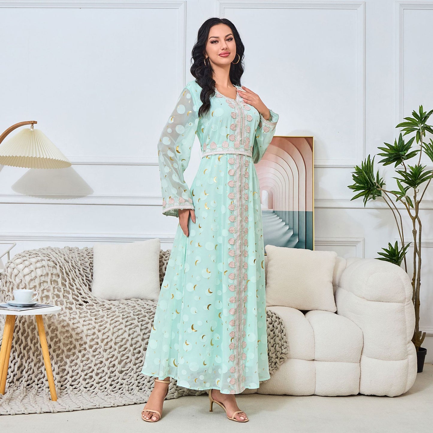 MT135 New new long-sleeved women's clothing, Middle East bronzing Muslim robe, Popularan, n Dubai dress