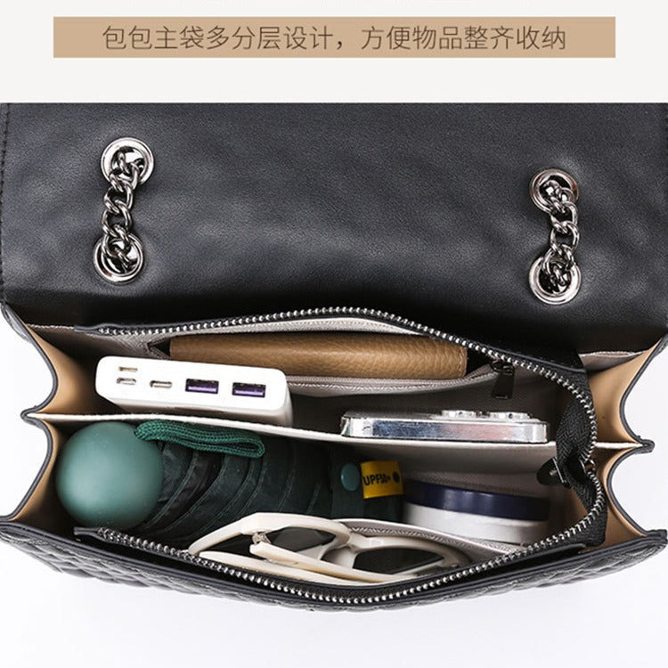 2025 Shoulder bag Women's bag High-end large-capacity small square bag Fashion versatile messenger bag Textured commuter women's bag