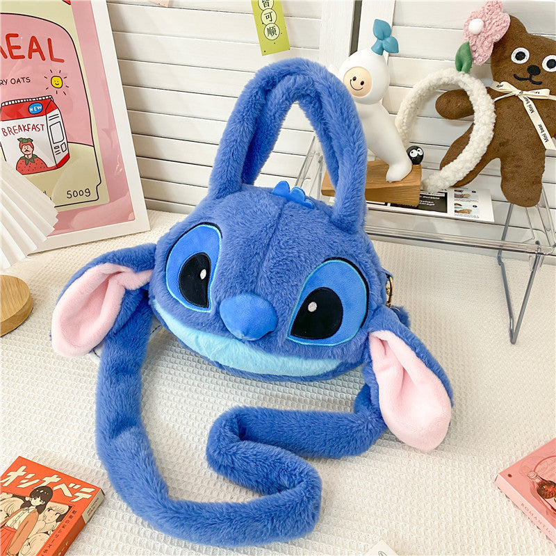 SIXSR 2025 Cartoon cute Stitch plush doll bag toy doll bag soft girl women's bag handbag shoulder messenger bag