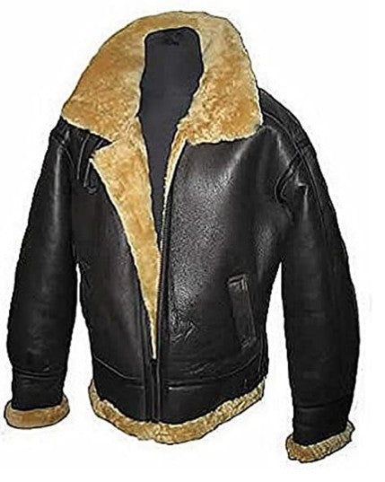 2025 Wish independent station men's faux fur pu fur integrated flight jacket long sleeve coat coat