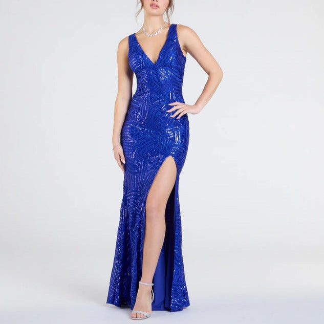 2025 Popular, 2025, Middle East Women's Ball Dress Long Dress Dark Blue Sequins Elegant Long Banquet Evening Dress