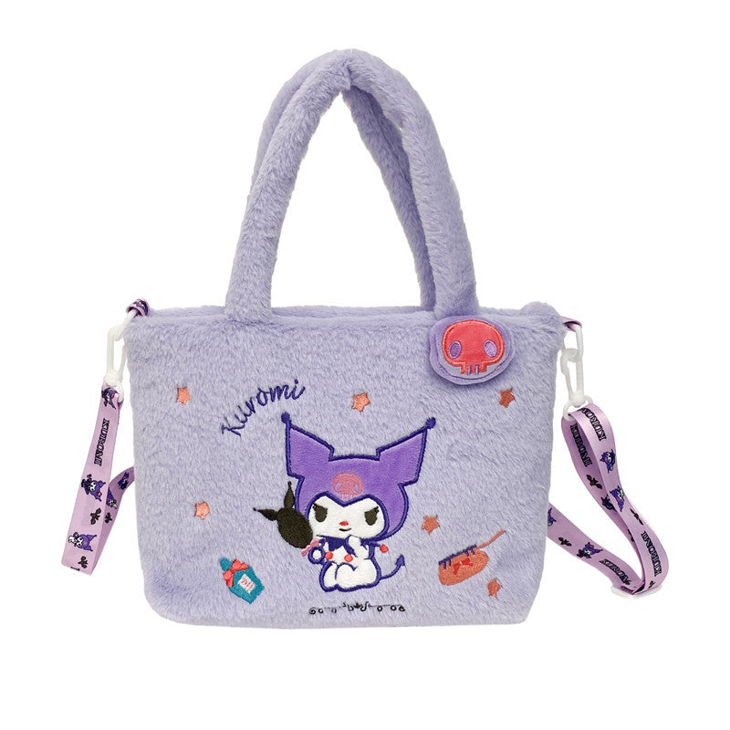 SIXSR 2025 Japanese cute plush doll bag, plush bag, soft girl heart, handbag, shoulder messenger bag, women's bag, grab machine bag.