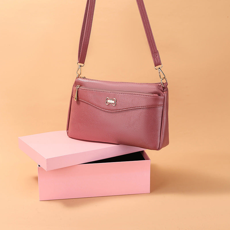 SIXSR 2025Women's bag small bag summer trend new messenger shoulder bag fashionable middle-aged pu Korean version messenger women's bag