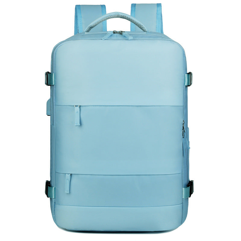 2025 Backpack Men's and Women's Simple Commuter Travel Computer Backpack Canvas Large Capacity Junior High School High School Student School Bag