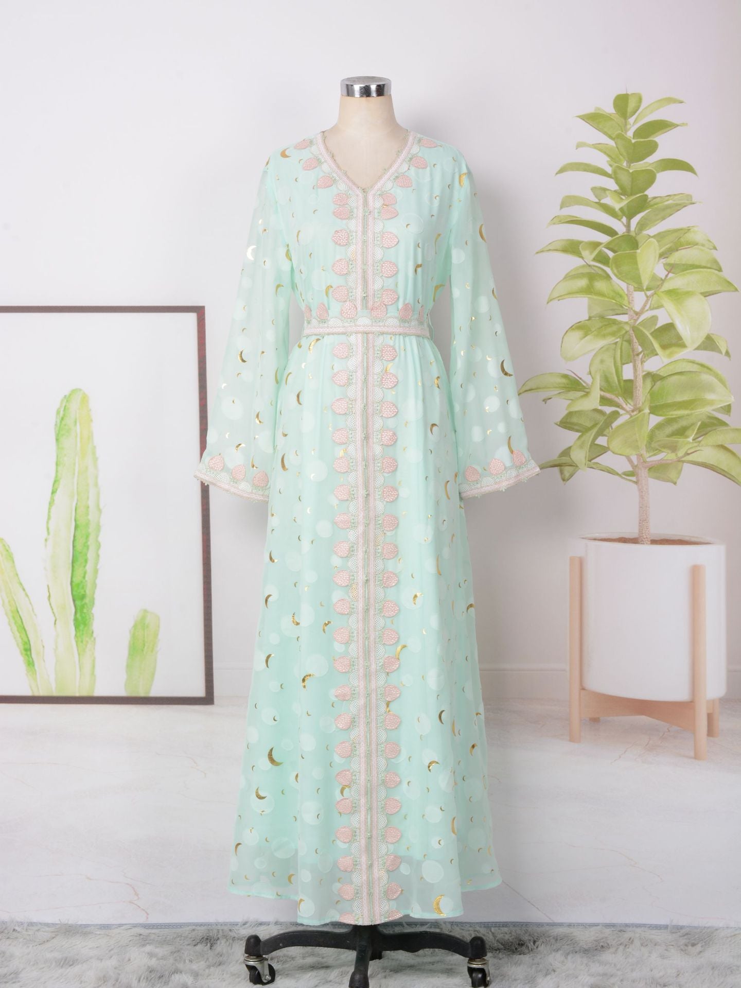 MT135 New new long-sleeved women's clothing, Middle East bronzing Muslim robe, Popularan, n Dubai dress