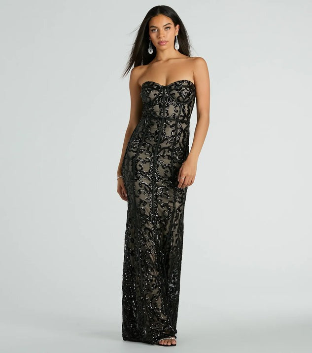 2025 2025 New new women's clothing party sequins sexy socialite dress black tube top dress long dress