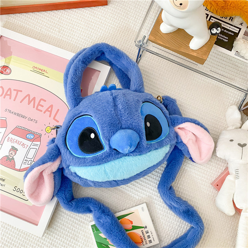 SIXSR 2025 Cartoon cute Stitch plush doll bag toy doll bag soft girl women's bag handbag shoulder messenger bag