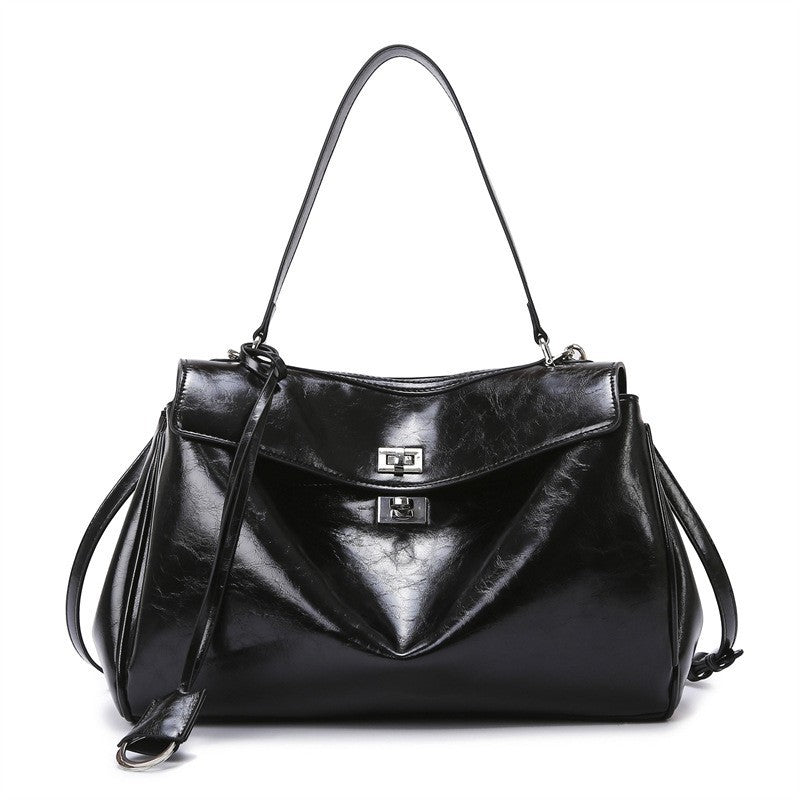 2025 Bag women's popular new rodeo bag large-capacity commuter tote bag B home same handbag texture shoulder bag