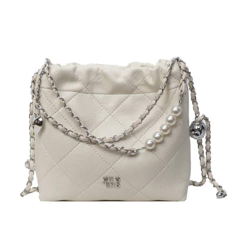 SIXSR 2025 Niche design embroidery thread bag women's popular new fashion versatile chain messenger bag Popular style shoulder bucket bag