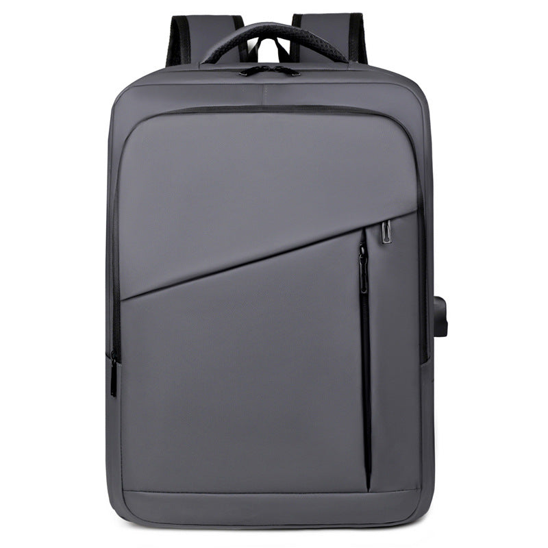2025 Cross-border new men's high-end business backpack, multi-compartment large-capacity anti-splashing water travel commuter leather film backpack