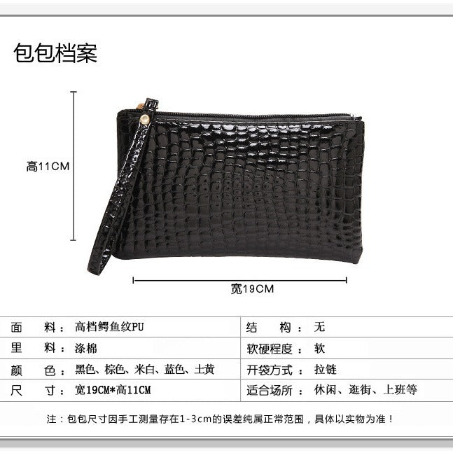 2025 Hot trade New popular new women's bags trendy long crocodile pattern clutch bag mobile phone change bag wholesale