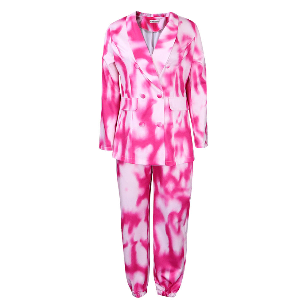 SIXSR D276 2025 casual suit popular summer new fashion commuter printed professional suit suit Popular trade suit