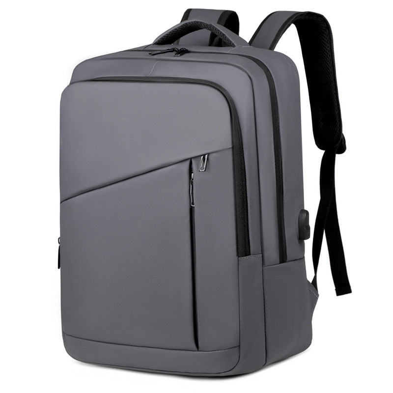 2025 Cross-border new men's high-end business backpack, multi-compartment large-capacity anti-splashing water travel commuter leather film backpack