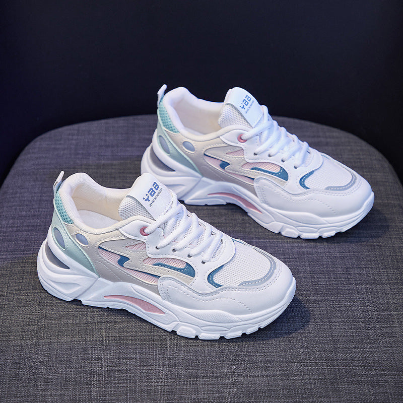 2025 spring new Korean version ins dad shoes female students versatile platform sports shoes female street photography casual 811-1