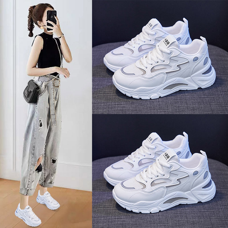 2025 spring new Korean version ins dad shoes female students versatile platform sports shoes female street photography casual 811-1