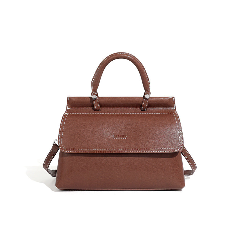 popular new leather women's bag handbag commuting Popular style soft cowhide large capacity autumn and winter messenger shoulder bag genuine leather