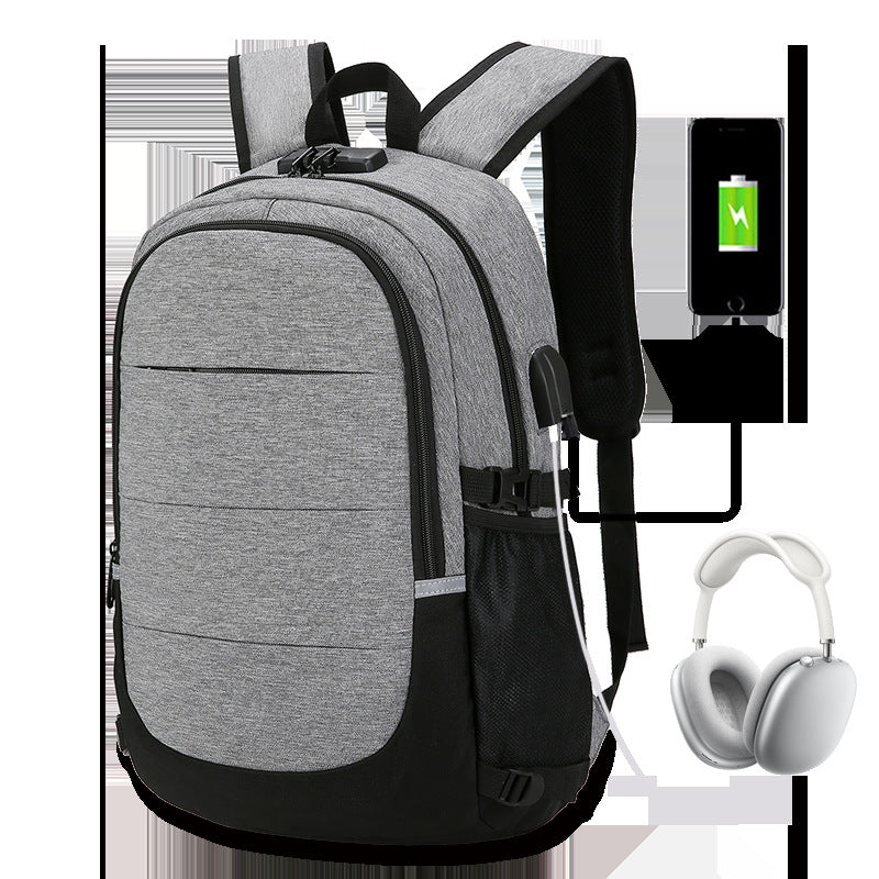 2025 Laptop bag popular new men's double back large capacity usb charging backpack men's business backpack
