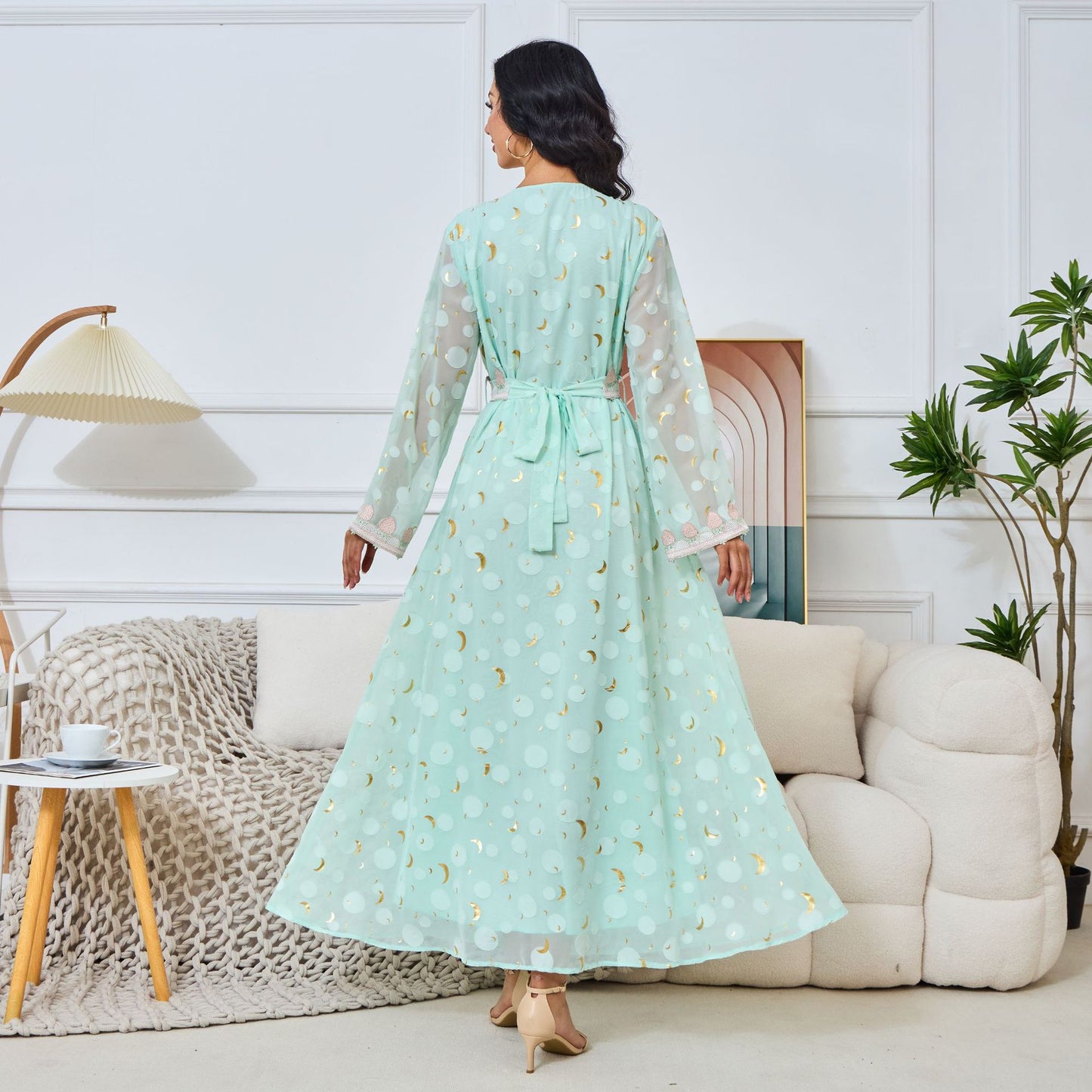 MT135 New new long-sleeved women's clothing, Middle East bronzing Muslim robe, Popularan, n Dubai dress