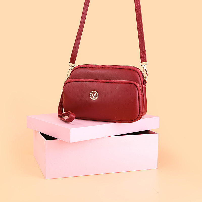 SIXSR 2025Hot style niche women's bag design new Internet celebrity shoulder messenger bag Korean version fashion small bag mini mobile phone bag