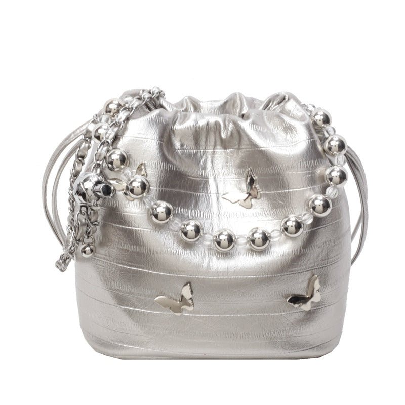 SIXSR 2025 Niche design simple casual versatile shoulder bag women's popular new fashion hand bucket bag messenger bag