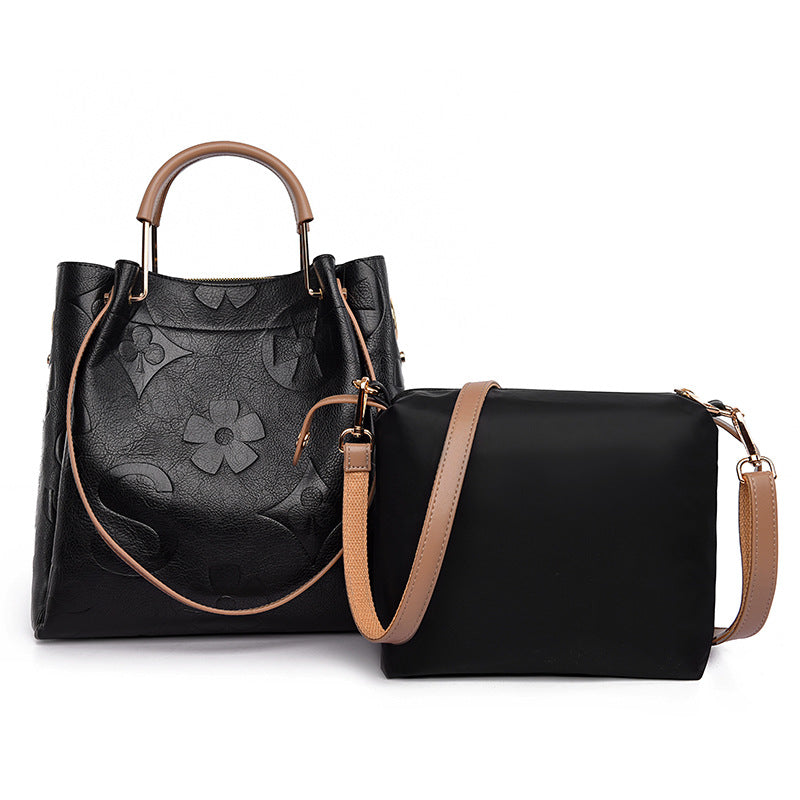 2025 Bags women's New hot-selling new bucket bags, high-end fashion embossed handbags, large-capacity mother and child shoulder bags