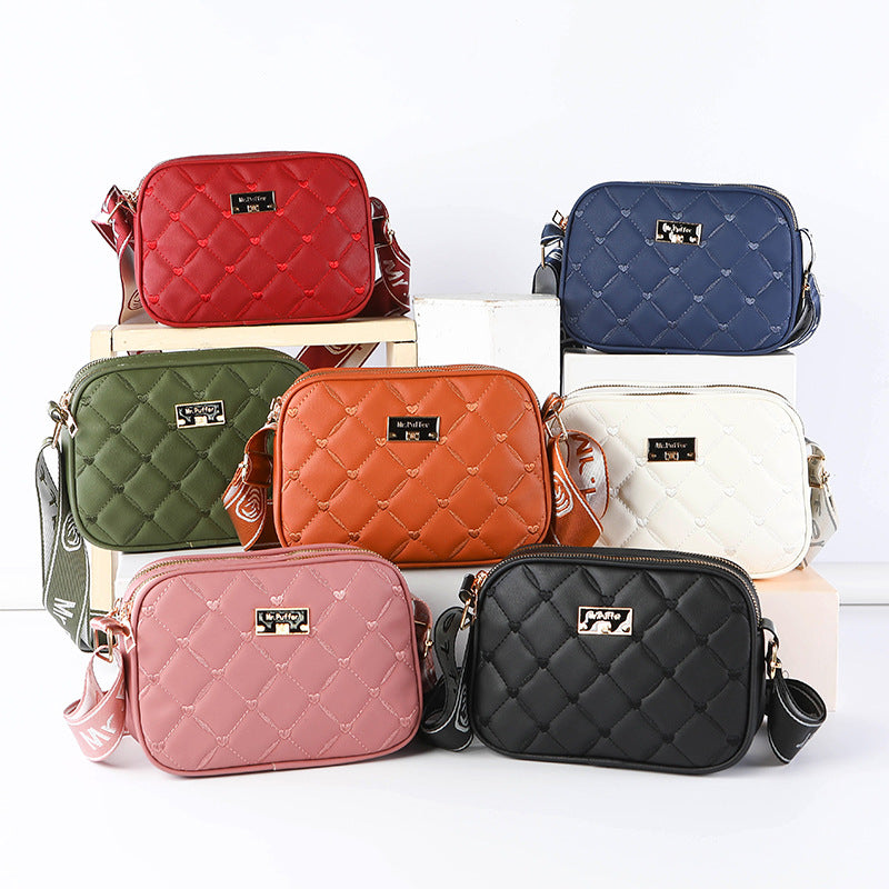 SIXSR 2025Cross-border Popular trade women's bags 2025 spring new fashionable small square bags broadband single shoulder oblique span small fragrant wind bag wholesale