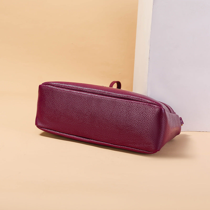 SIXSR 2025Korean version messenger bag middle-aged women's casual satchel fashion solid color trendy women's bag new summer shoulder bag