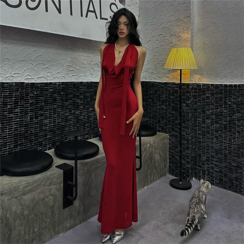 2023 new summer New 2025 style sexy babes personalized niche street slim and thin fashion dress