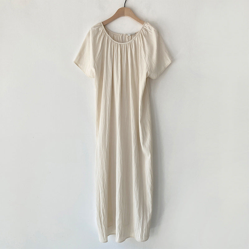 New dress in summer , Korean ins style casual home loose short-sleeved vacation medium and long skirt