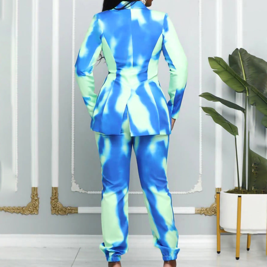 SIXSR D276 2025 casual suit popular summer new fashion commuter printed professional suit suit Popular trade suit