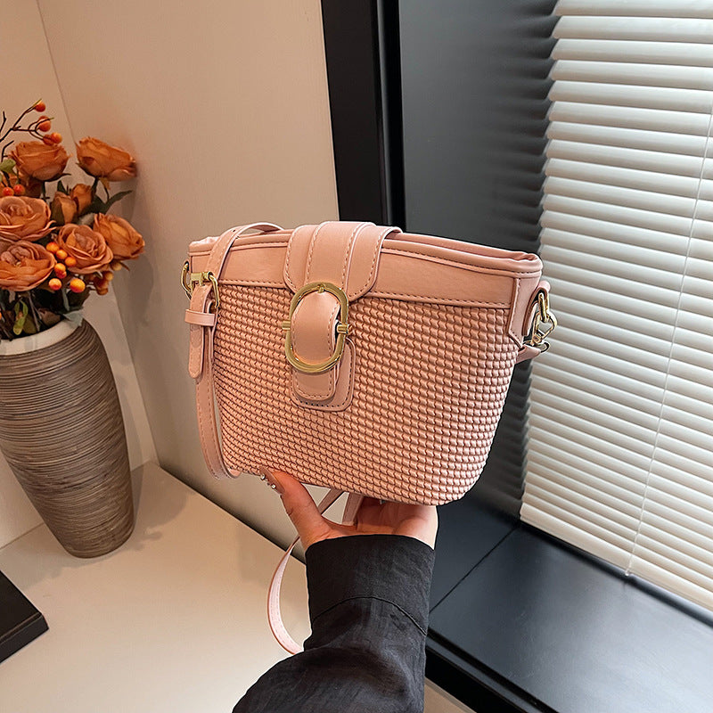 SIXSR 2025 Simple bucket bag women's popular new Korean version ins fashion trend shoulder bag casual trend versatile messenger bag