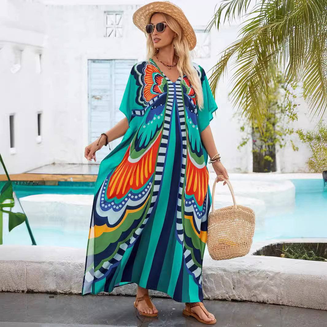 Popular trade women's clothing popular summer middle east robe beach vacation loose dress bikini sunscreen smock