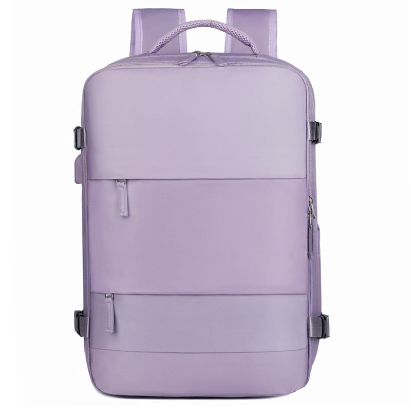 2025 Backpack Men's and Women's Simple Commuter Travel Computer Backpack Canvas Large Capacity Junior High School High School Student School Bag