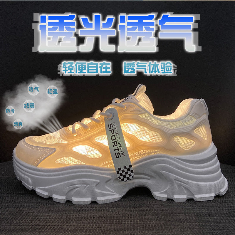 2025 ins Korean version of the new dad shoes for women summer student sports running shoes breathable casual shoes increased 8832