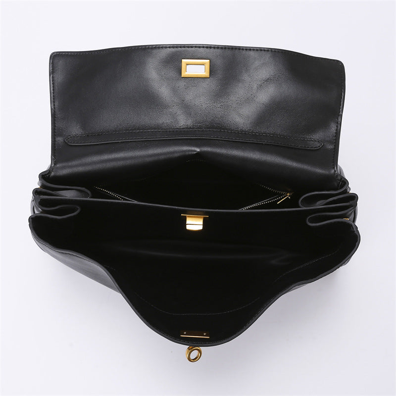 2025 Bag women's popular new rodeo bag large-capacity commuter tote bag B home same handbag texture shoulder bag