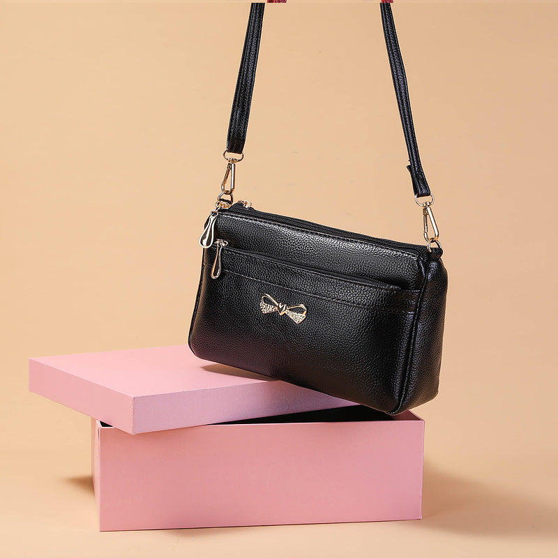SIXSR 2025Korean version messenger bag middle-aged women's casual satchel fashion solid color trendy women's bag new summer shoulder bag