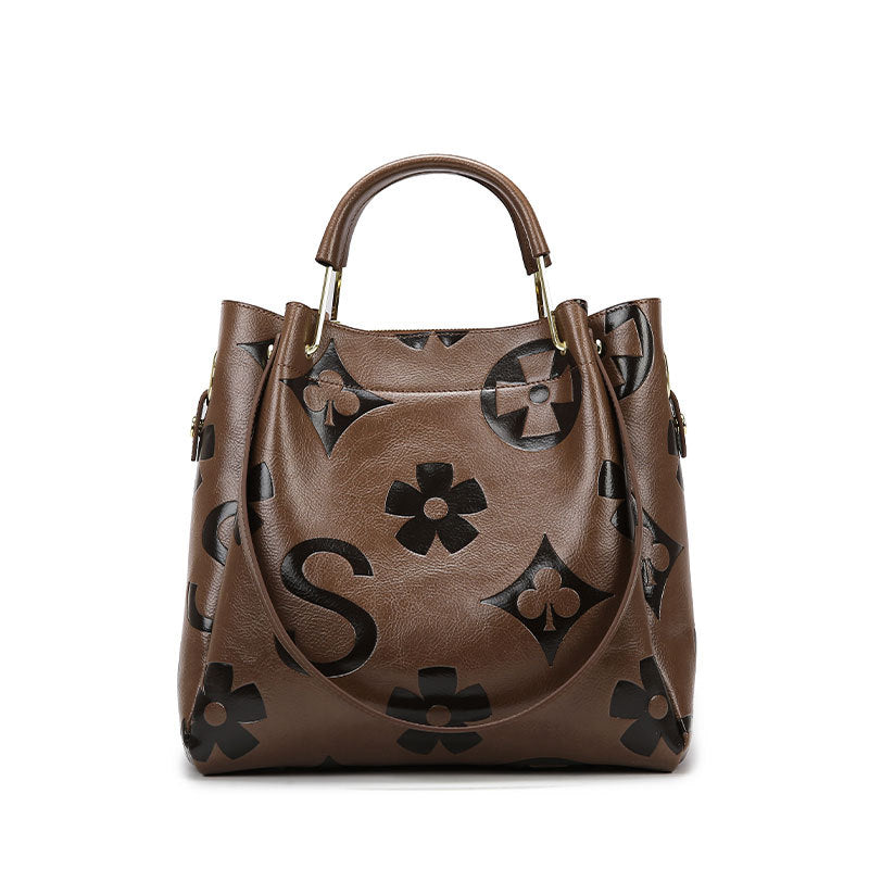 2025 Bags women's New hot-selling new bucket bags, high-end fashion embossed handbags, large-capacity mother and child shoulder bags