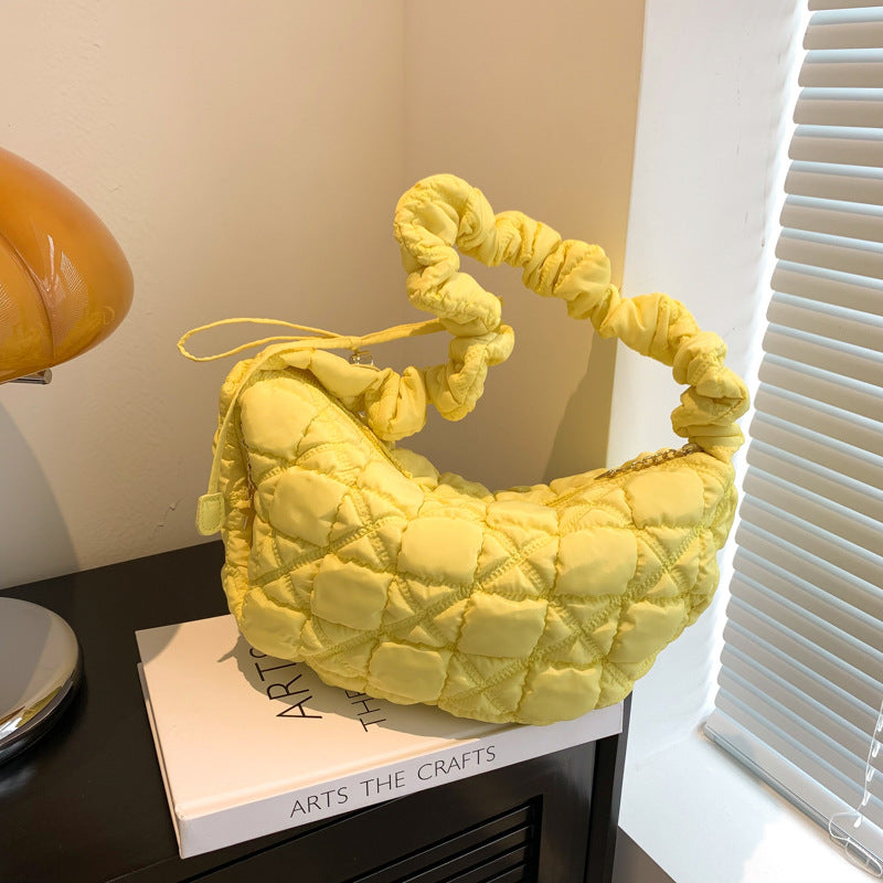 SIXSR 2025 Cloud pleated bag women's new personalized embroidery shoulder bag casual fashion dumplings shoulder handheld women's bag