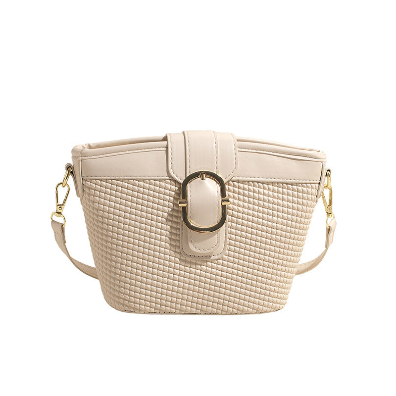 SIXSR 2025 Simple bucket bag women's popular new Korean version ins fashion trend shoulder bag casual trend versatile messenger bag