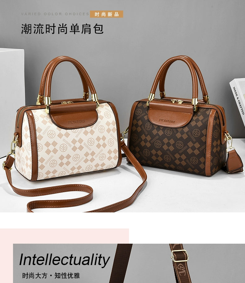 Women's bags trendy fashion handbags new versatile Boston bags retro temperament shoulder messenger bags women