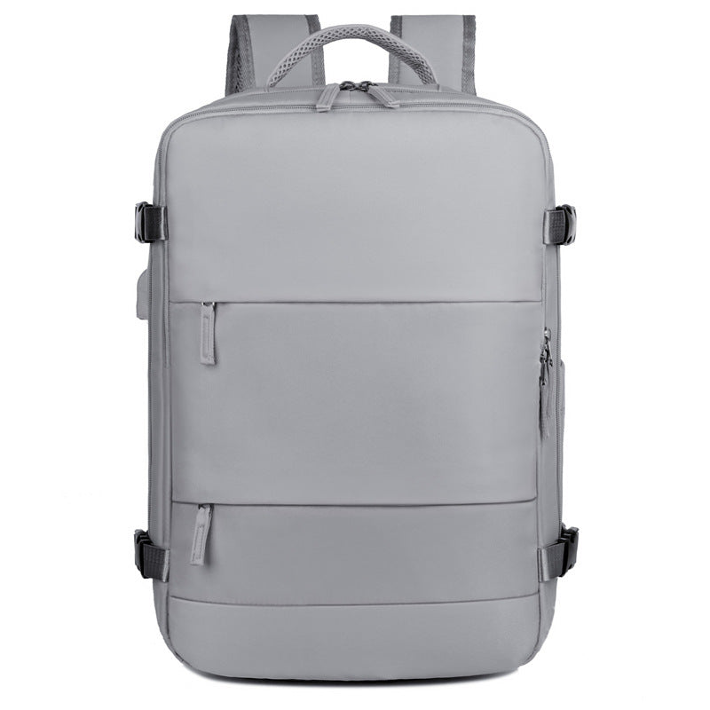 2025 Backpack Men's and Women's Simple Commuter Travel Computer Backpack Canvas Large Capacity Junior High School High School Student School Bag